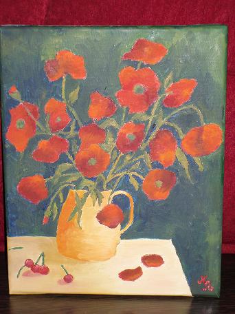 vase de coquelicots